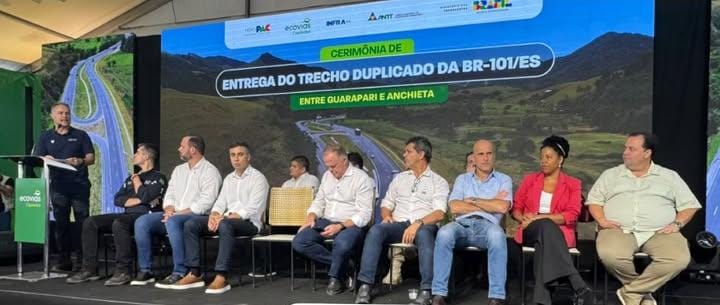 Donmarques Mendonça acompanha ministro Renan Filho em entrega de novo trecho duplicado da BR-101 no Espírito&nbsp;Santo