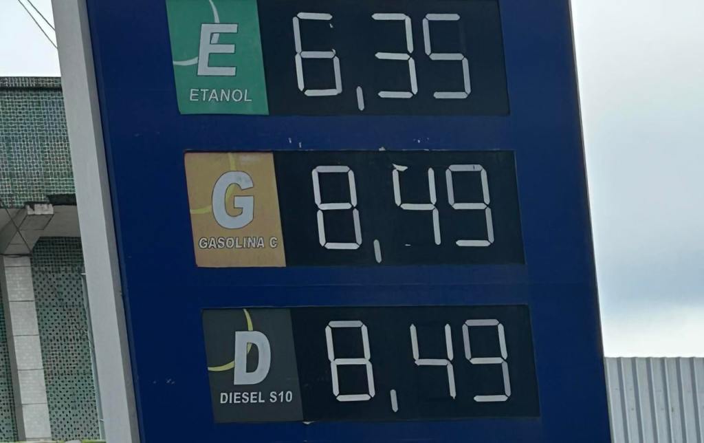 Gasolina chega a R$ 8,49 em postos de Itacoatiara, no interior do&nbsp;Amazonas
